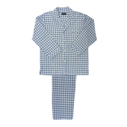 Blue and White Check Flannel Pjs