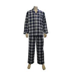 Maroon Check Brushed Cotton Pjs