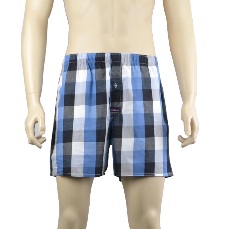 French Blue Check Boxers