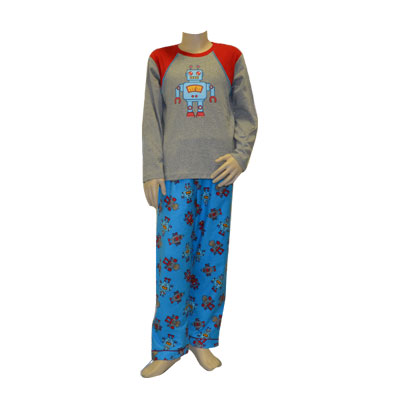 Friendly Robots Long Tee Pjs