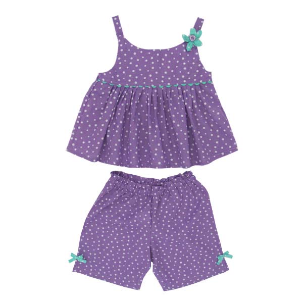 Purple Spot Summer Pj Set