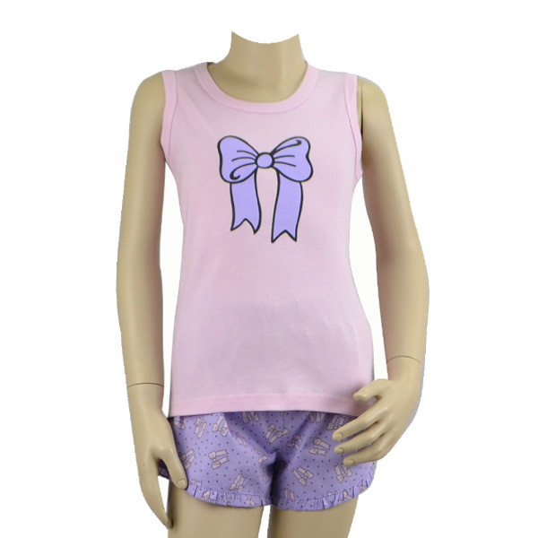 Mauve Bow Tank Set