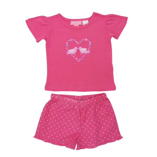 Raspberry Spot Short Set