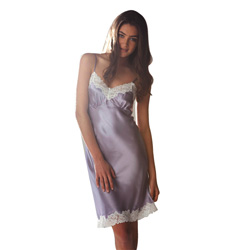 Lilac Satin Chemise